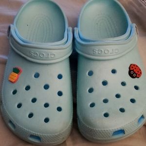 Ice blue crocs